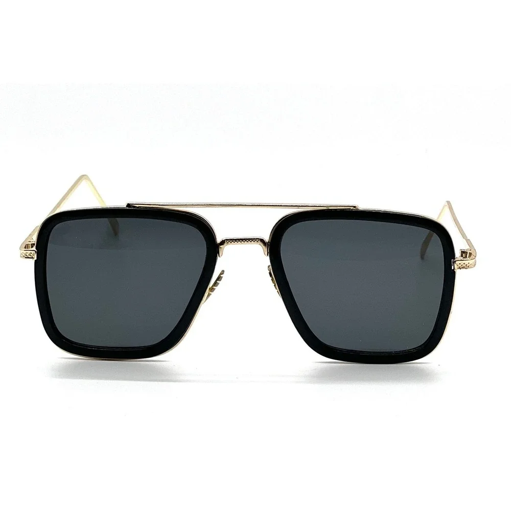 Square Sunglasses Metal Frame Comfortable Nose Pads for Men UV400 Lentes‎ Gafas